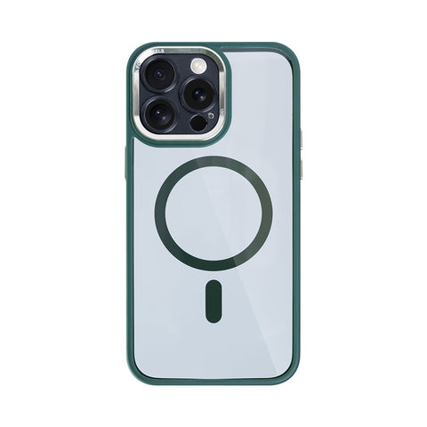 Étui Rixus Classic 04 avec MagSafe pour Apple iPhone 15 Pro vert foncé