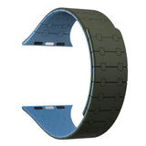 Bracelet magnétique en silicone Rixus pour Apple Watch 38 mm, 40 mm, 41 mm vert foncé et bleu foncé