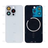 Vitre Arrière sans NFC, cadre d'appareil photo agrandi Titane blanc Compatible pour Apple iPhone 15 Pro