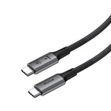Câble Rixus RXUC01 USB-C 4.0 vers USB-C, 1 m, 240 W, gris