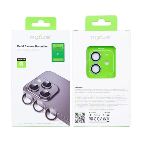 Verre trempé de protection Rixus Metal Shield pour Apple iPhone 11 - Vert