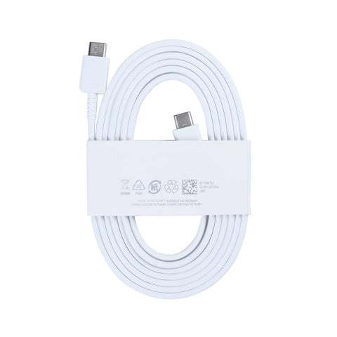 Câble de données USB-C vers USB-C 180 cm blanc Boîte de vente au détail