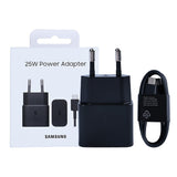 Adaptateur secteur Samsung 25 W avec câble USB-C EP-T2510XBEGEU Noir Original