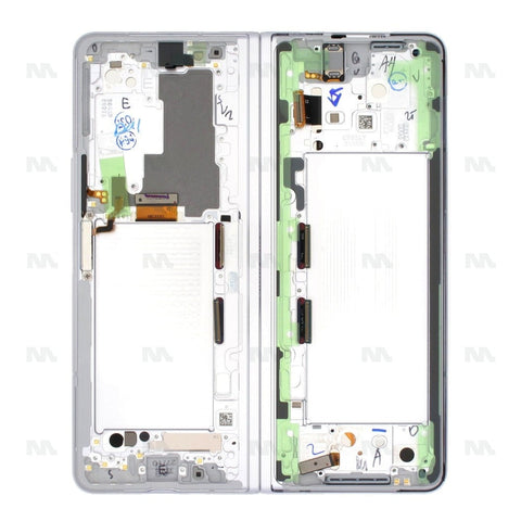 Chassis + Ecran Officiel Service Pack + Vitre pour Samsung Galaxy Z Fold3 F926B - Phantom Silver