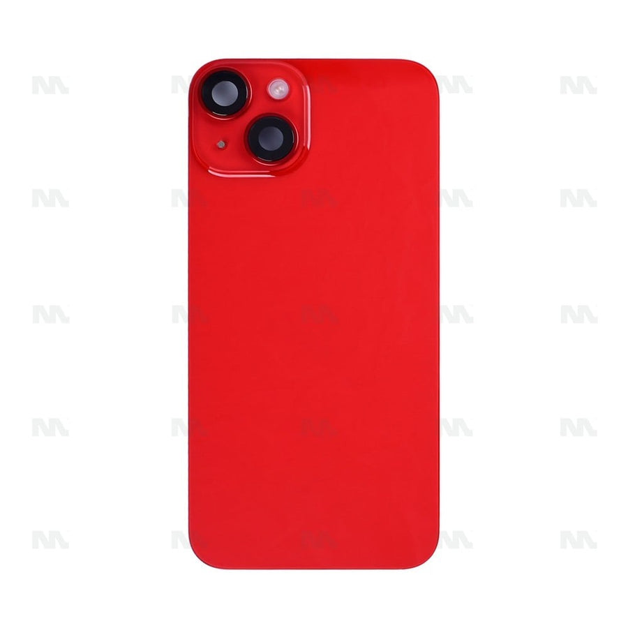 Vitre Arrière avec NFC, cadre de caméra agrandi rouge reconditionné pour Apple iPhone 14