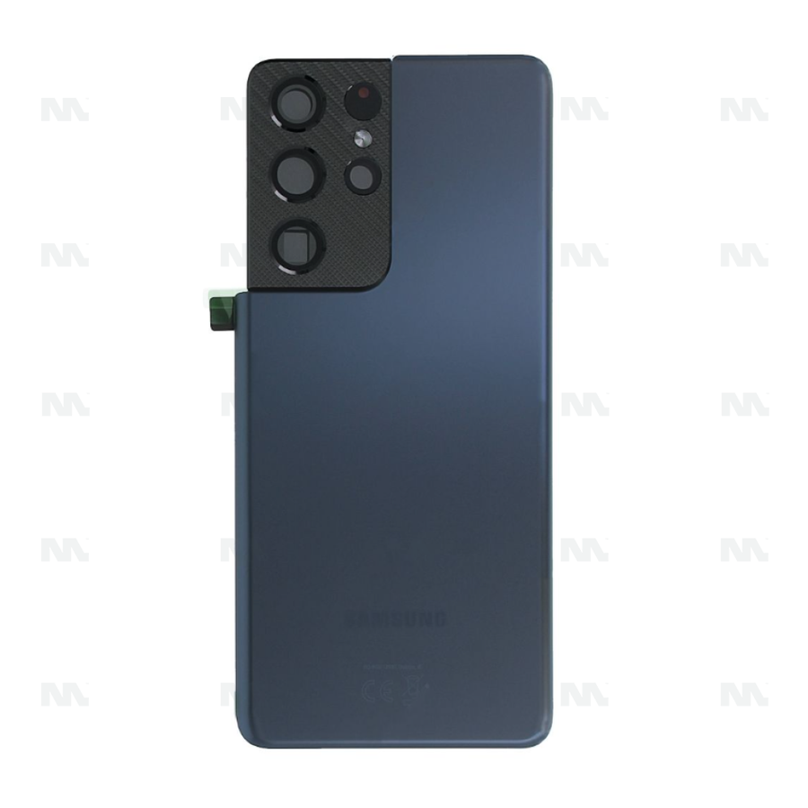 Vitre arrière pour Samsung Galaxy S21 Ultra G998B avec objectif Phantom Navy Original