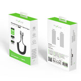 Câble rétractable à ressort Rixus RXUC17C USB-C vers USB-C noir