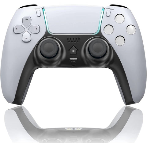 Manette de jeu sans fil Bluetooth pour PlayStation 4 T28 Noir/Blanc