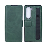 Étui portefeuille Rixus avec porte-stylo pour Samsung Galaxy Z Fold5 vert