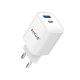 Chargeur Rixus RX95A USB-C GaN PD 30 W blanc