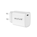 Chargeur rapide adaptatif Rixus RX209 USB-C 20 W blanc