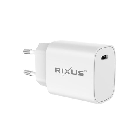 Chargeur rapide adaptatif Rixus RX209 USB-C 20 W blanc