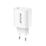Chargeur rapide adaptatif Rixus RX209 USB-C 20 W blanc