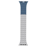 Bracelet magnétique en silicone Rixus pour Apple Watch 38 mm, 40 mm, 41 mm, gris nuage et bleu
