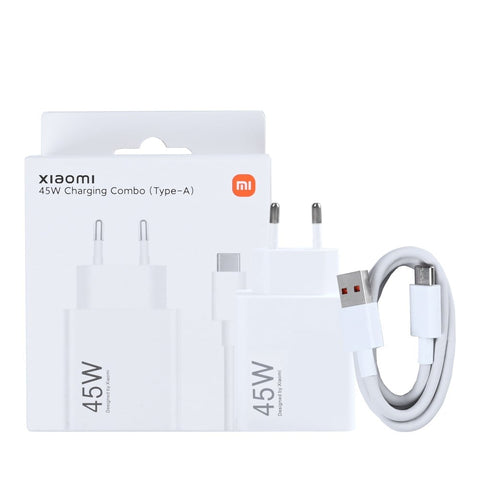 Câble de charge Xiaomi MDY-17-EF USB-A 100 cm 45 W Blanc Boîte d'origine