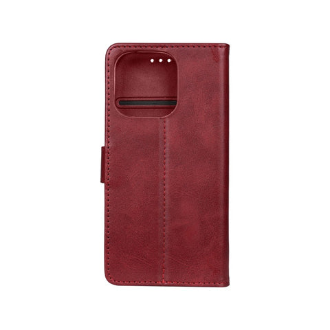 Rixus Bookcase pour Apple iPhone 16 Pro Rouge foncé