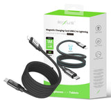 Câble de recharge magnétique Rixus RXUC61L USB-C vers Lightning 1 m 30 W noir