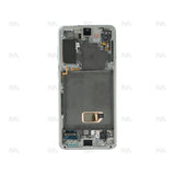 Chassis + Ecran Officiel Service Pack + Vitre pour Samsung Galaxy S21 5G G991B Camera - Phantom White