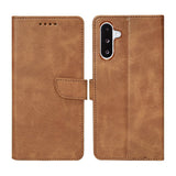 Rixus Bookcase pour Samsung Galaxy A26, A17 Marron clair