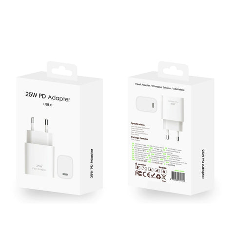Adaptateur de charge rapide CH25W USB-C 25 W blanc