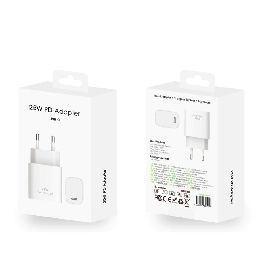 Adaptateur de charge rapide CH25W USB-C 25 W blanc
