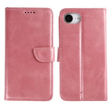 Rixus Bookcase pour Apple iPhone 16e Rose