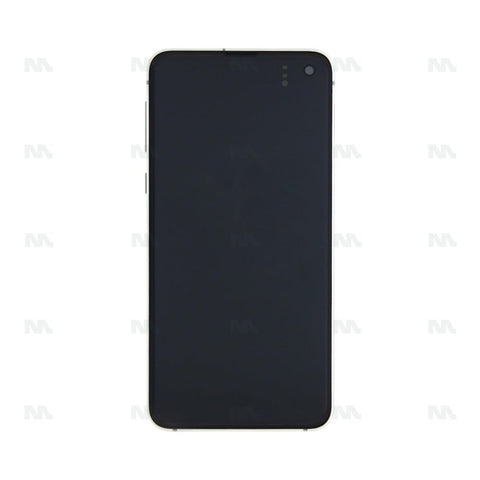 Chassis + Ecran Officiel Service Pack + Vitre + Batterie pour Samsung Galaxy S10E (SM-G970F) - Prism White