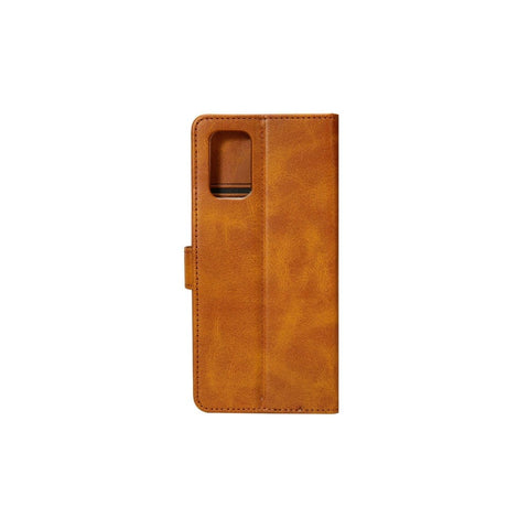 Rixus Bookcase pour Apple iPhone 5, 5S Marron clair