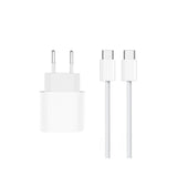 Adaptateur secteur USB-C GaN CH3126 Câble USB-C vers USB-C 100 cm 35 W Blanc
