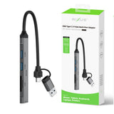 Adaptateur multiport Rixus RXHU05 USB-C 2 en 1