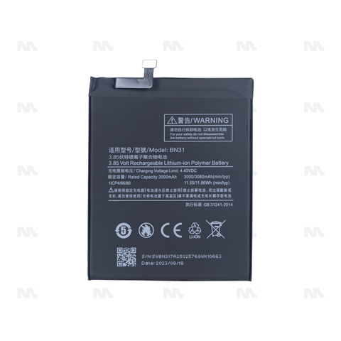 Batterie Xiaomi Mi A1, Mi 5X, Redmi S2, Redmi Note 5A (BN31) - OEM