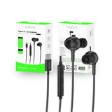 Écouteurs filaires USB-C Rixus RXHD56C avec microphone, noir
