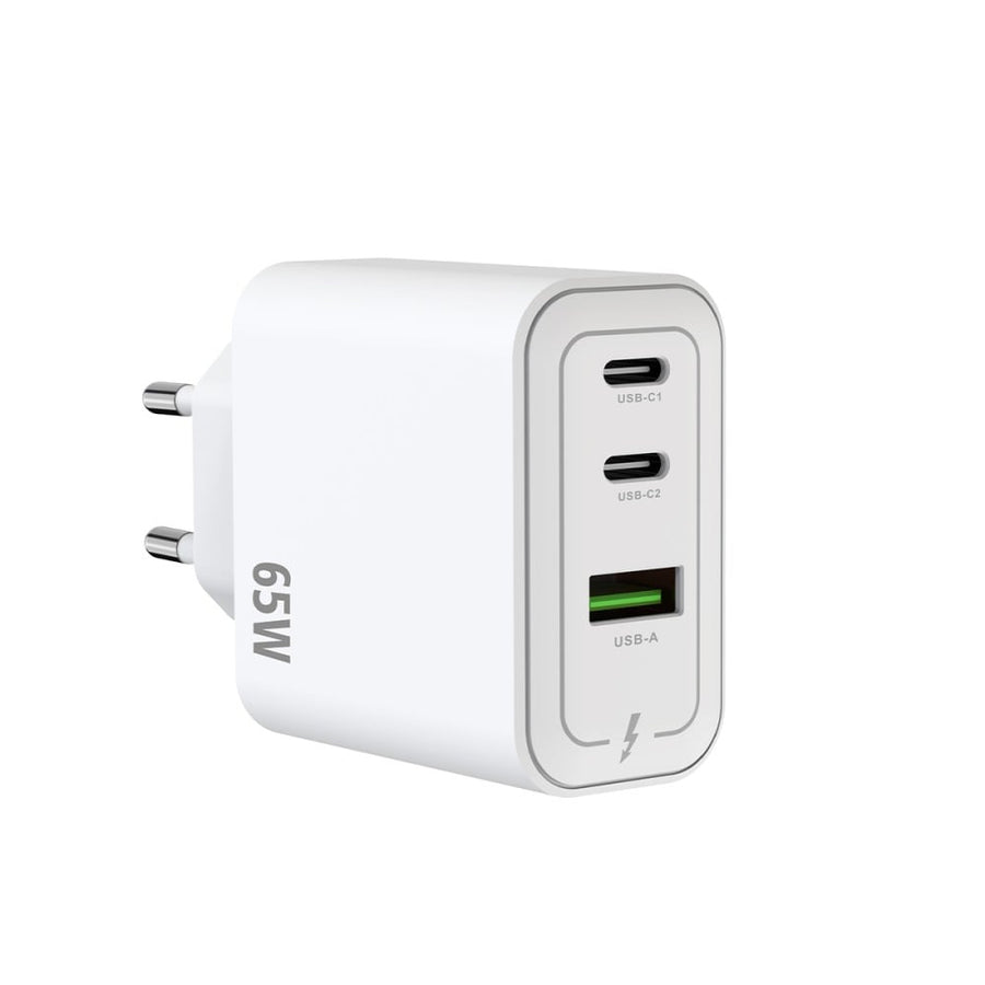 Adaptateur secteur multiport Rixus RXHC67 GaN 65 W blanc