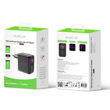 Adaptateur secteur Rixus RXHC50 GaN avec écran TFT 70 W gris sidéral