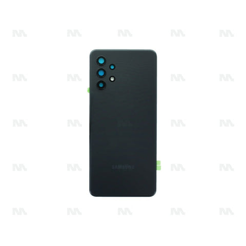 Vitre arrière pour Samsung Galaxy A32 A325F avec objectif, noir génial, OEM