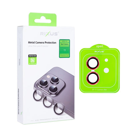 Verre trempé Rixus Metal Shield pour Apple iPhone 11 rouge