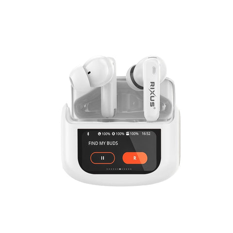Écouteurs sans fil Rixus RXBH63W avec boîtier tactile Pro blanc