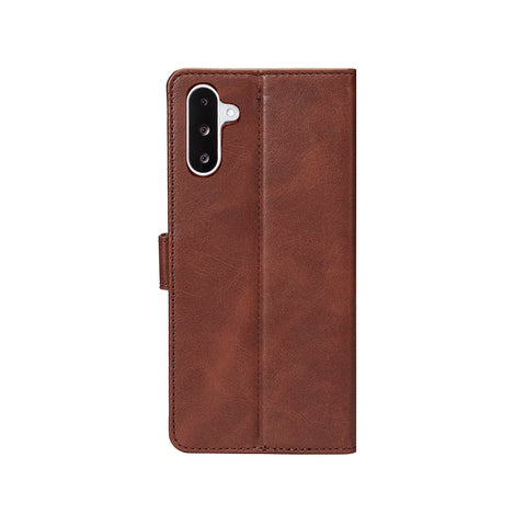 Rixus Bookcase pour Samsung Galaxy A26, A17 Marron