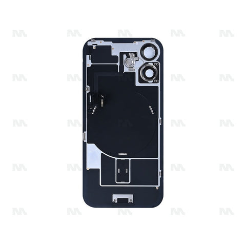Vitre Arrière avec NFC, cadre de caméra agrandi pour Apple iPhone 16 – Noir – Reconditionné