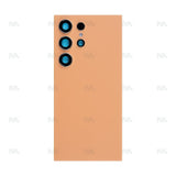 Vitre arrière pour Samsung Galaxy S24 Ultra S928B avec objectif Titanium Orange OEM