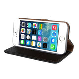 Rixus Bookcase pour Apple iPhone 5, 5S Noir