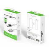 Câble USB-A vers USB-C tressé Rixus RXUC29AC avec écran LED blanc