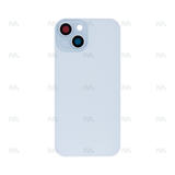 Vitre Arrière sans NFC, cadre de caméra agrandi bleu Compatible pour Apple iPhone 15