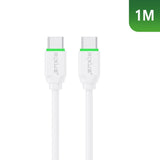 Câble USB-C vers USB-C à chargement rapide Rixus RXUC18C blanc