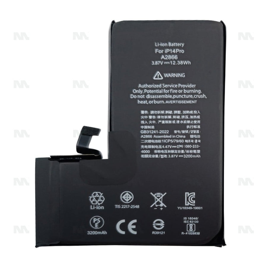 Batterie avec diagnostic (santé batterie visible) pour Apple iPhone 14 Pro - OEM