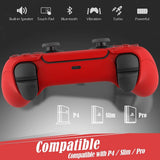 Manette de jeu sans fil Bluetooth pour PlayStation 4 T28 Noir/Rouge