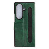 Étui portefeuille Rixus avec porte-stylo pour Samsung Galaxy Z Fold 7 vert