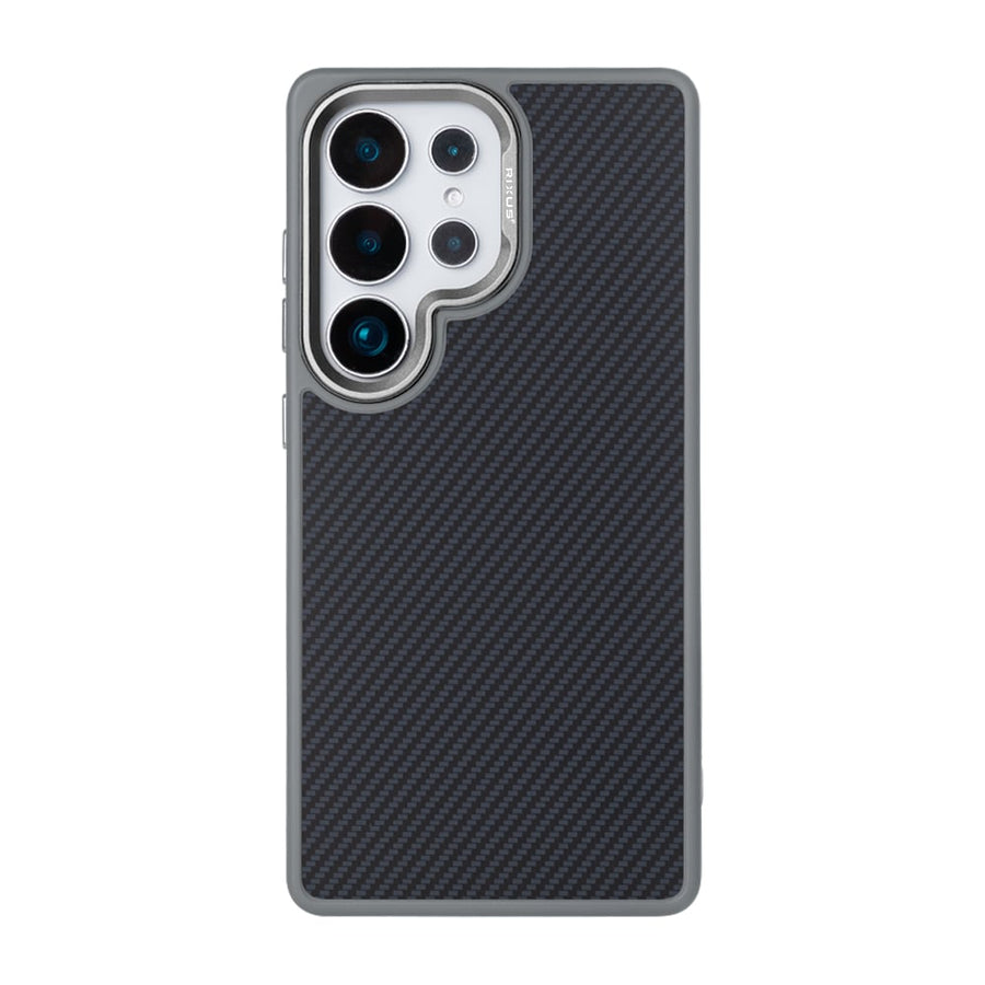 Coque de protection Mag Carbon avec MagSafe pour Samsung Galaxy S25 Ultra – Gris titane