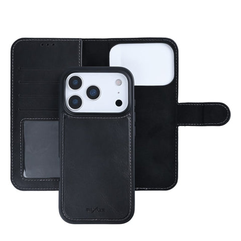 Portefeuille magnétique amovible Rixus Duo pour Apple iPhone 17 Pro Noir