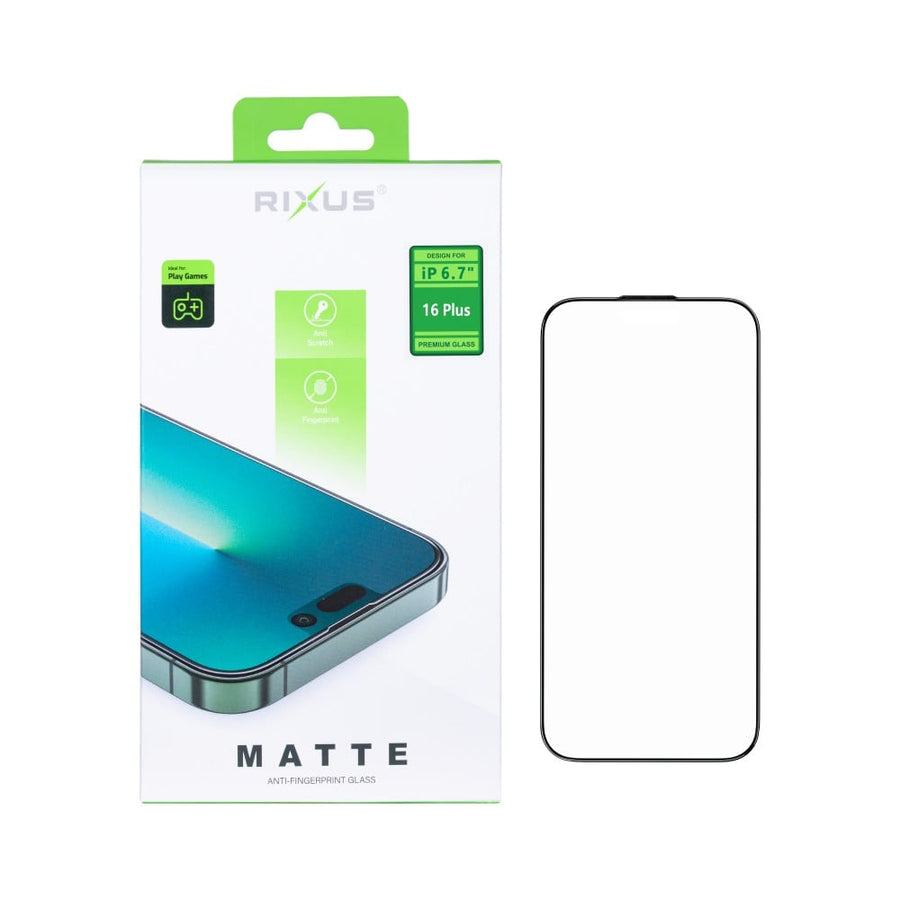 Verre trempé mat Rixus pour Apple iPhone 16 Plus